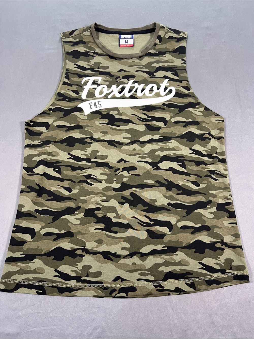 Men Camouflage Tank Top - Olive Camo
